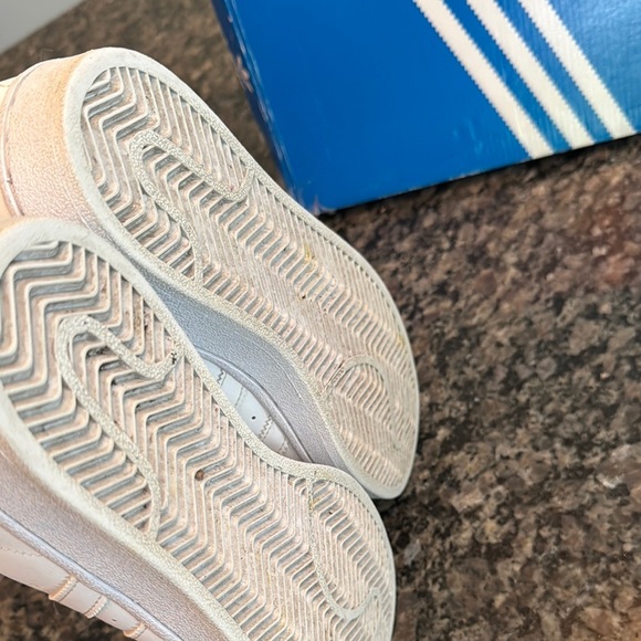 Adidas superstar foundation Classic White Leather Sneakers 6.5Y - Picture 7 of 10